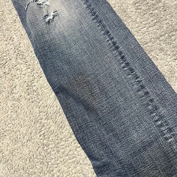 BKE Jeans Mens 31 x34 Jake Straight Whisker Distressed Blue Denim Pants ** - Picture 3 of 11